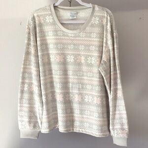 Sleep Sense soft plush long sleeve pajama set Sz Lg